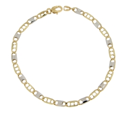 Herrenarmband Weiß-Gelbgold GL101119