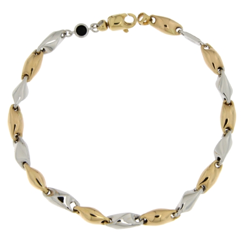 Bracciale Uomo Oro Giallo Bianco GL101121