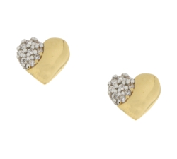 Yellow Gold Heart Earrings GL101125