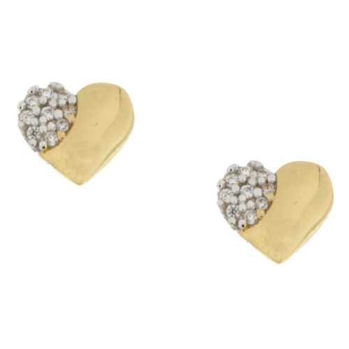 Yellow Gold Heart Earrings GL101125