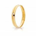 Unoaerre Lyra Wedding Ring Yellow gold with diamond Brilliant Promesse