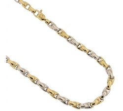 Herren-Halskette aus Gelb- und Weißgold 803321717789