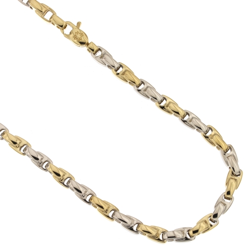 Herren-Halskette aus Gelb- und Weißgold 803321717789