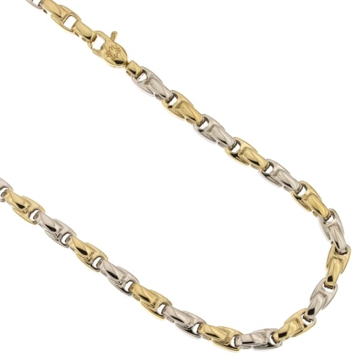 Yellow and White Gold Men's Necklace 803321717789