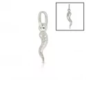 Good luck pendant Neapolitan horn White Gold GL101133