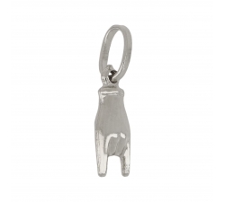 White Gold Horns Charm Pendant GL101134