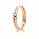 Unoaerre Lyra Wedding Ring Rose Gold with Diamond Brilliant Promises