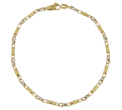 Bracciale Uomo Oro Giallo Bianco GL101138