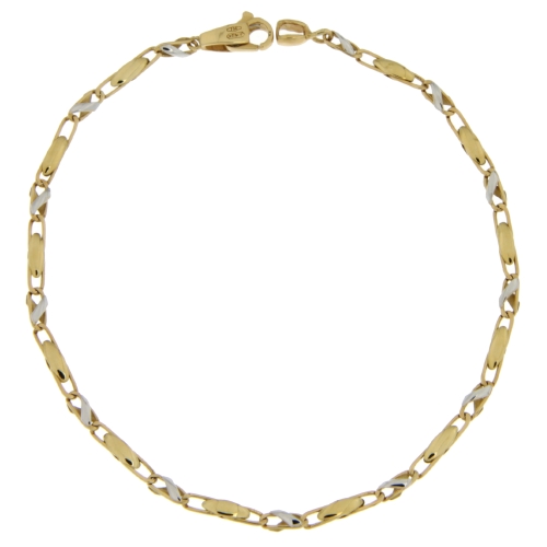 Bracciale Uomo Oro Giallo Bianco GL101138