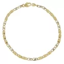 Herrenarmband Weiß-Gelbgold GL101139