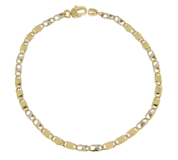 Herrenarmband Weiß-Gelbgold GL101139