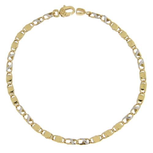 Bracciale Uomo Oro Giallo Bianco GL101139