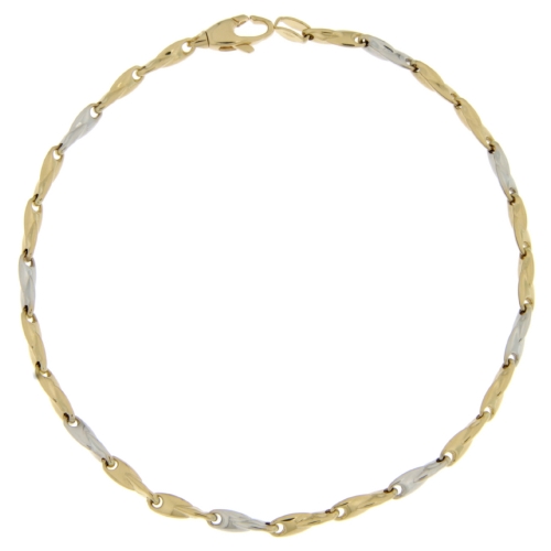 Bracciale Uomo Oro Giallo Bianco GL101140