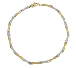 Bracciale Uomo Oro Giallo Bianco GL101141