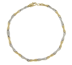 White Yellow Gold Men&#39;s Bracelet GL101141