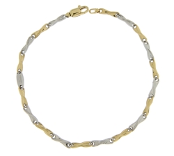 White Yellow Gold Men&#39;s Bracelet GL101141