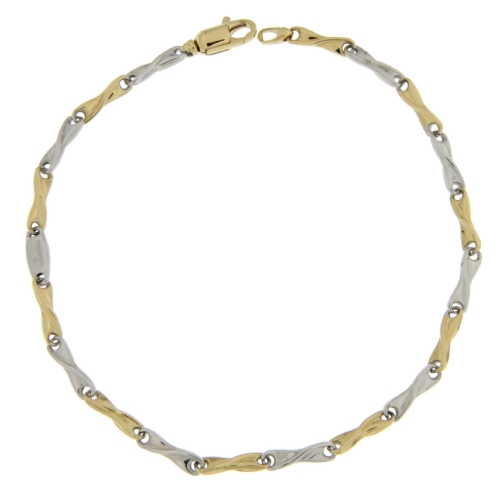 Bracciale Uomo Oro Giallo Bianco GL101141