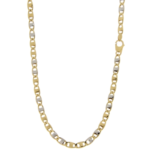 Collana Uomo Oro Giallo Bianco GL101145