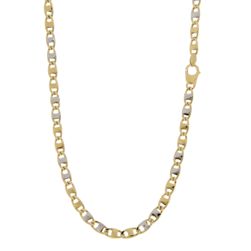 Herren-Halskette aus Weiß- und Gelbgold GL101145
