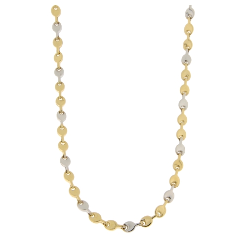 Collana Uomo Oro Giallo Bianco GL101146