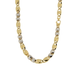 Collana Uomo Oro Giallo Bianco GL101147