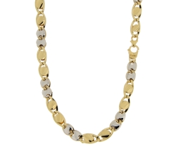 Herren-Halskette aus Weiß- und Gelbgold GL101147