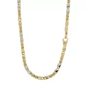 Collana Uomo Oro Giallo Bianco GL101148