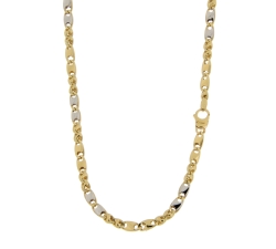 Herren-Halskette aus Weiß-Gelb-Gold GL101148