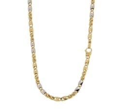 White Yellow Gold Men&#39;s Necklace GL101148