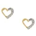 Yellow Gold Heart Earrings GL101149