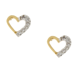 Yellow Gold Heart Earrings GL101149