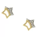 Yellow Gold Star Earrings GL101150