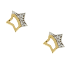 Yellow Gold Star Earrings GL101150