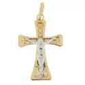 White Yellow Gold Cross Pendant GL101158