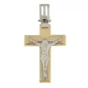 White Yellow Gold Cross Pendant GL101159