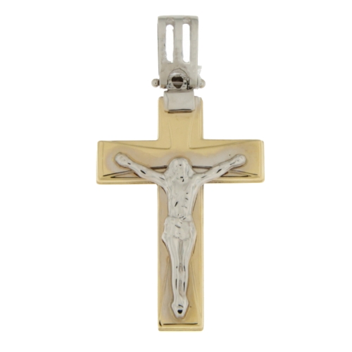 White Yellow Gold Cross Pendant GL101159