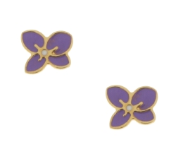 Yellow Gold Butterfly Earrings GL101165