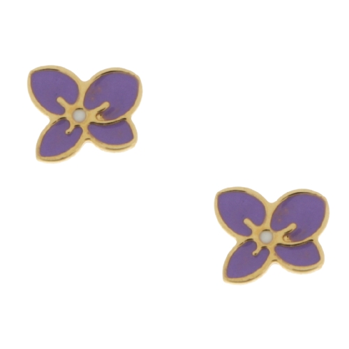 Yellow Gold Butterfly Earrings GL101165