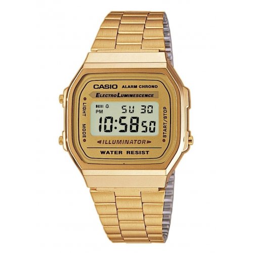 CASIO Unisex Uhr A168WG-9EF Stahl PVD vergoldet Vintage