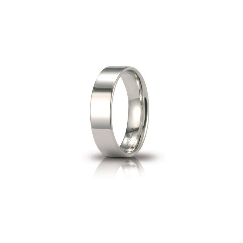 Unoaerre Wedding Ring Circles of Light 5 mm White Gold