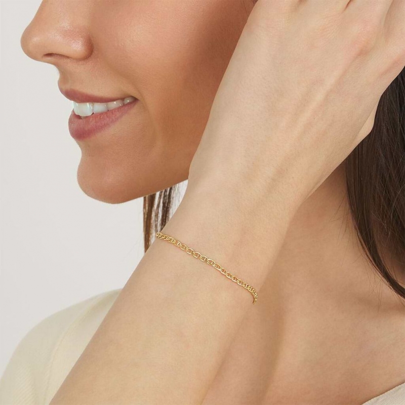 Gold Plated Bracelet - Colette - Personalized - L'Atelier de Solène