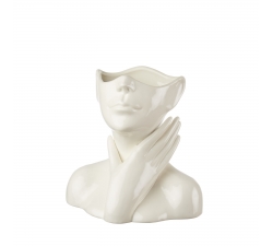 Face Sculpture Vase The Black Goose 1M256