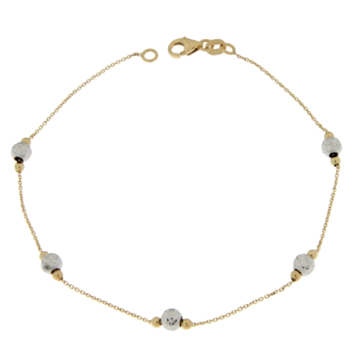 Weiß-Gelb-Gold Damenarmband GL101174