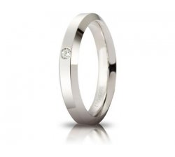 Unoaerre Hydra Wedding Ring with Diamond White Gold Brilliant Promises