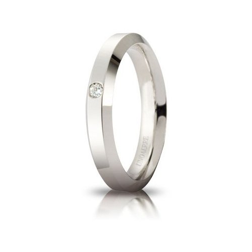 Unoaerre Hydra Wedding Ring with Diamond White Gold Brilliant Promises