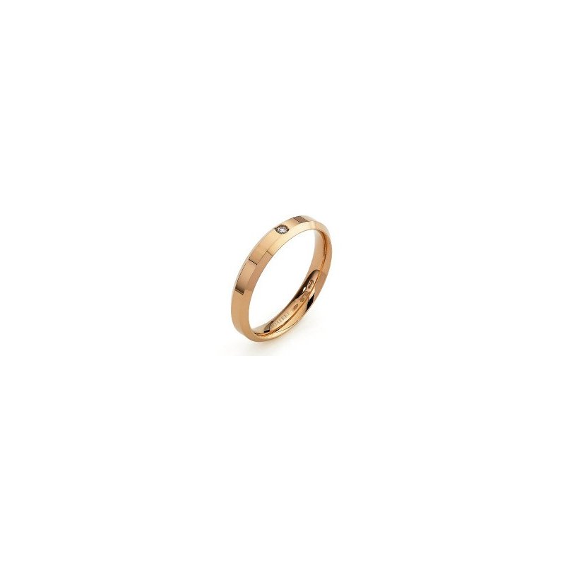 Unoaerre Hydra Wedding Ring with Diamond Yellow Gold Brilliant Promises