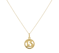 Unisex Yellow Gold Necklace GL101204