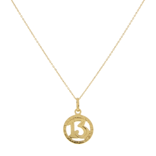 Unisex Yellow Gold Necklace GL101204