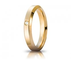 Unoaerre Hydra Wedding Ring with Diamond Yellow Gold Brilliant Promises