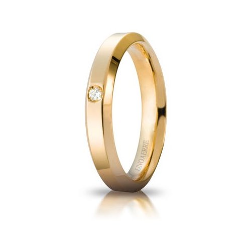 Unoaerre Hydra Wedding Ring with Diamond Yellow Gold Brilliant Promises